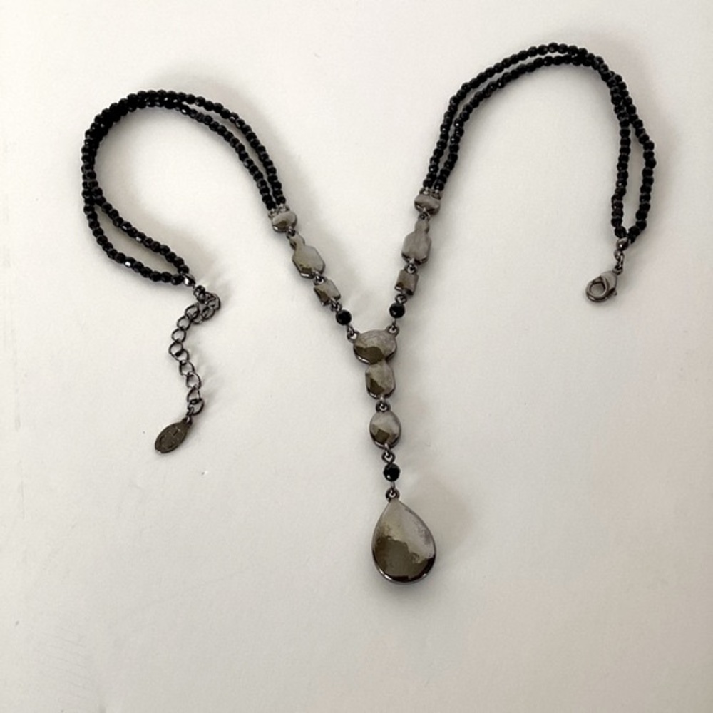 Carolina Herrera Teardrop Pendant Necklace And 1928 Teardrop Dangle Earrings EUC - Picture 10 of 16
